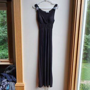 Clyesley Sleek Black Vintage 90s Maxi Dress Size Small